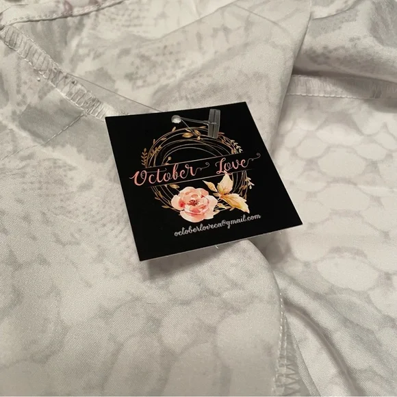 NWT - October Love Snakeskin Sun Dress in White/Beige - Picture 6 of 8